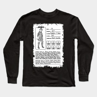 James's Character Sheet Long Sleeve T-Shirt